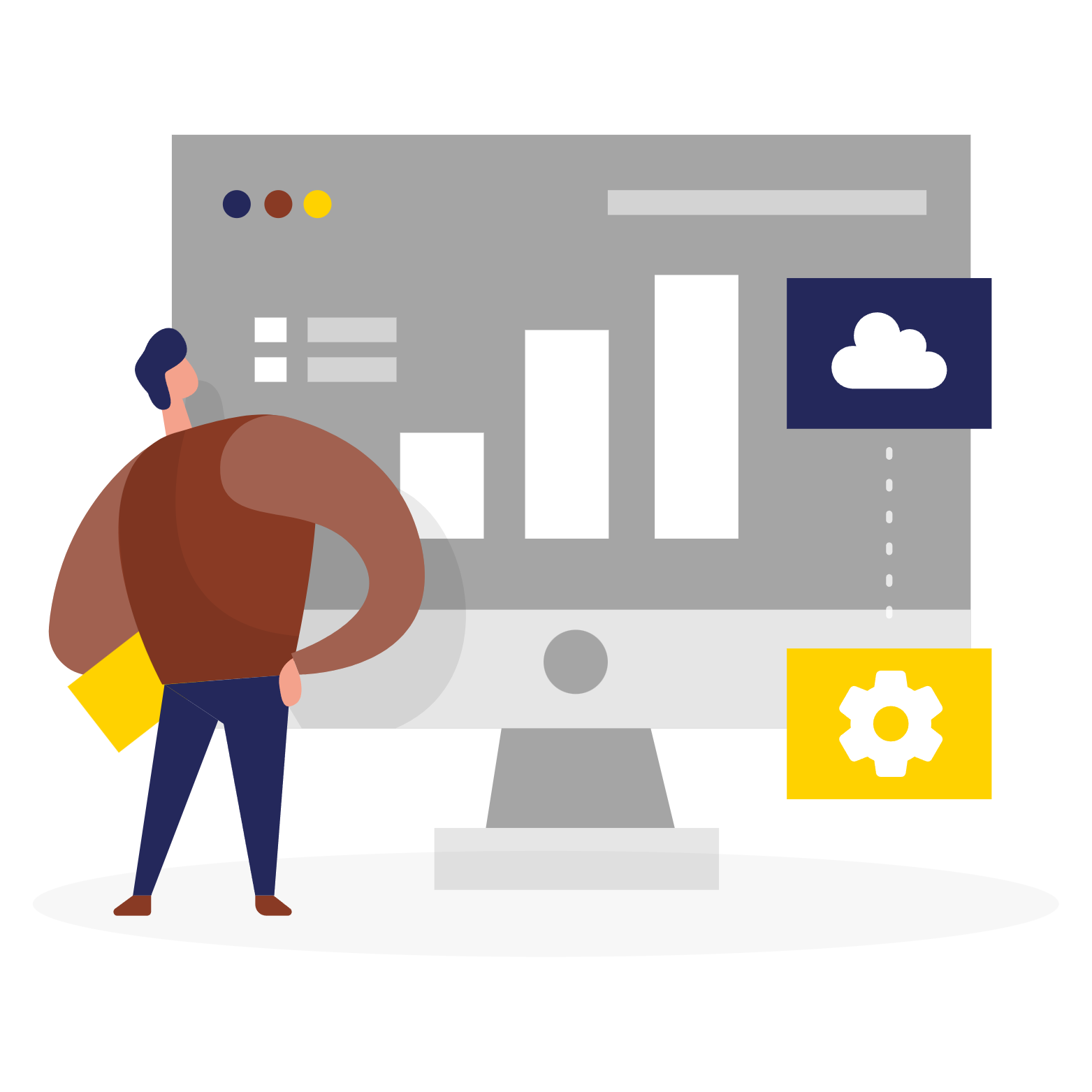 data processing svg illustration