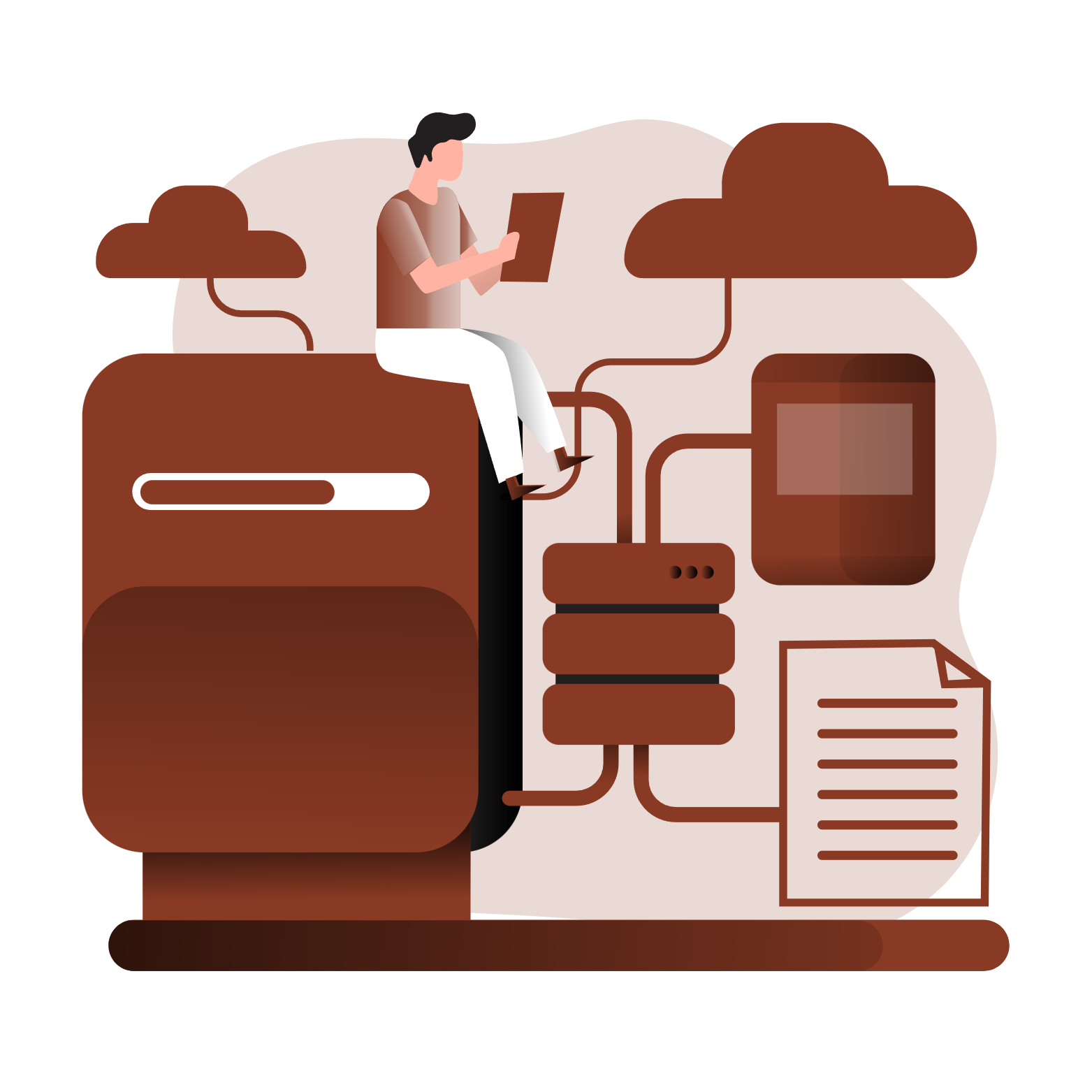 data processing svg illustration